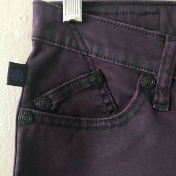 Rock & Republic Berlin purple skinny jeans Sz 0M - Picture 6 of 8